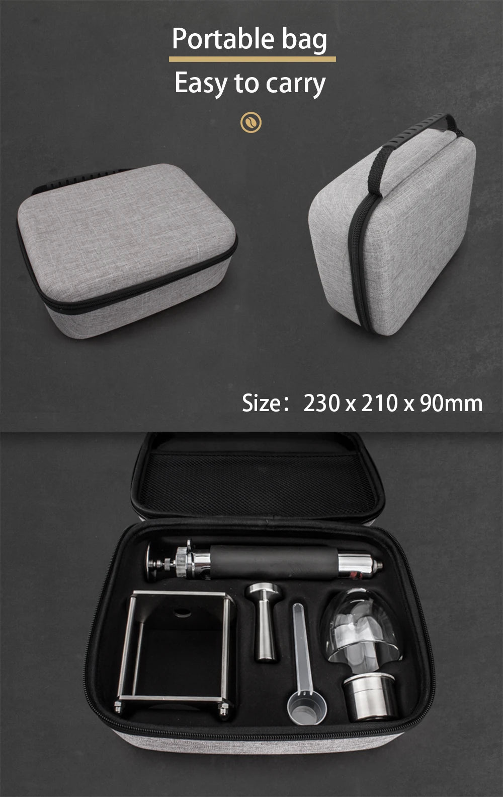 Manual coffee machine Hand press espresso machine household outdoor portable coffee maker machine/Manual extraction coffee cream