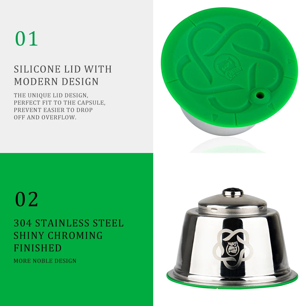 Stainless Steel Reusable Coffee Capsule for Nescafe Dolce Gusto Crema Expresso Coffee Maker Filter Pods Refillable