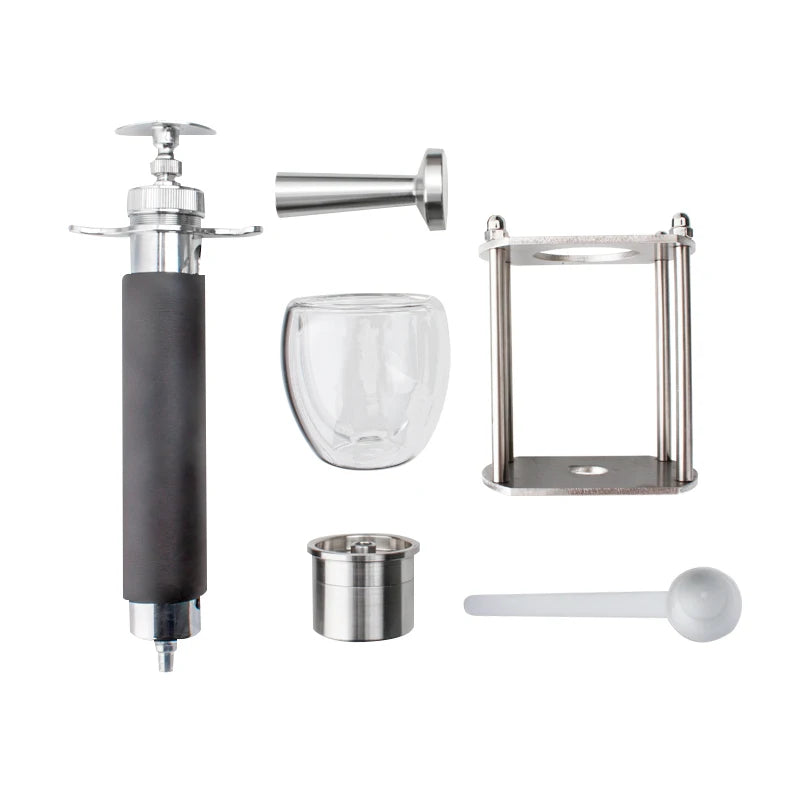 Manual coffee machine Hand press espresso machine household outdoor portable coffee maker machine/Manual extraction coffee cream
