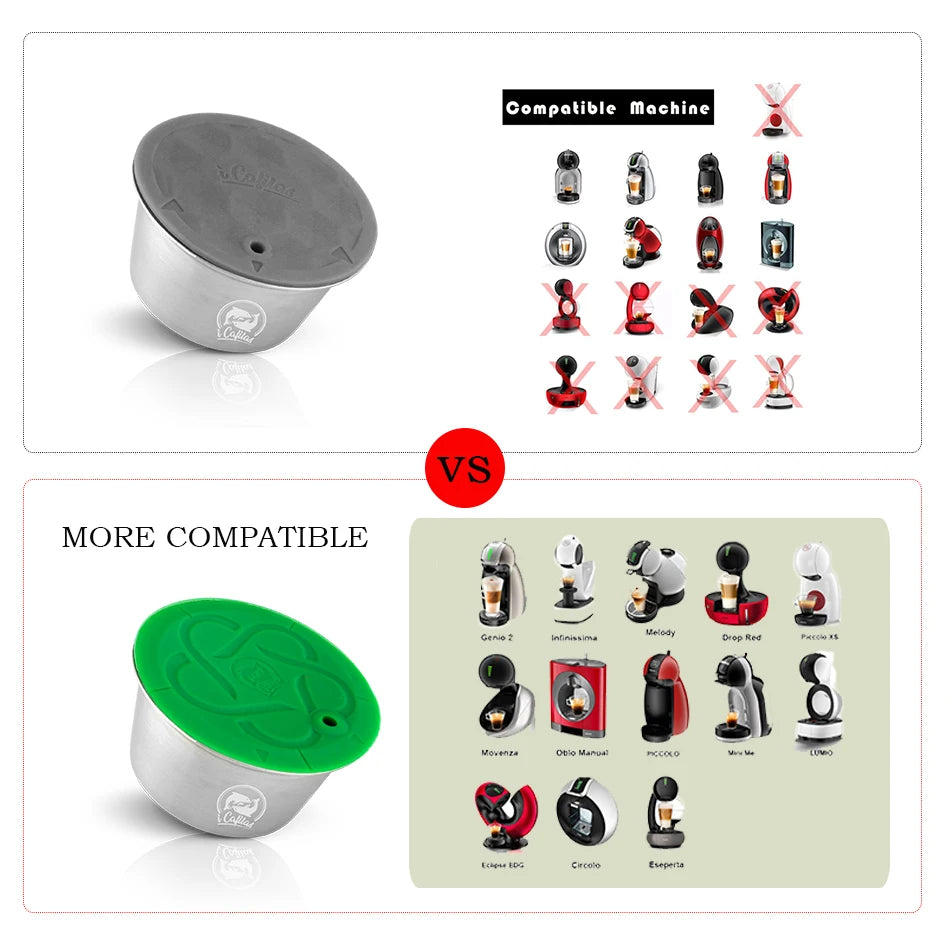 Stainless Steel Reusable Coffee Capsule for Nescafe Dolce Gusto Crema Expresso Coffee Maker Filter Pods Refillable