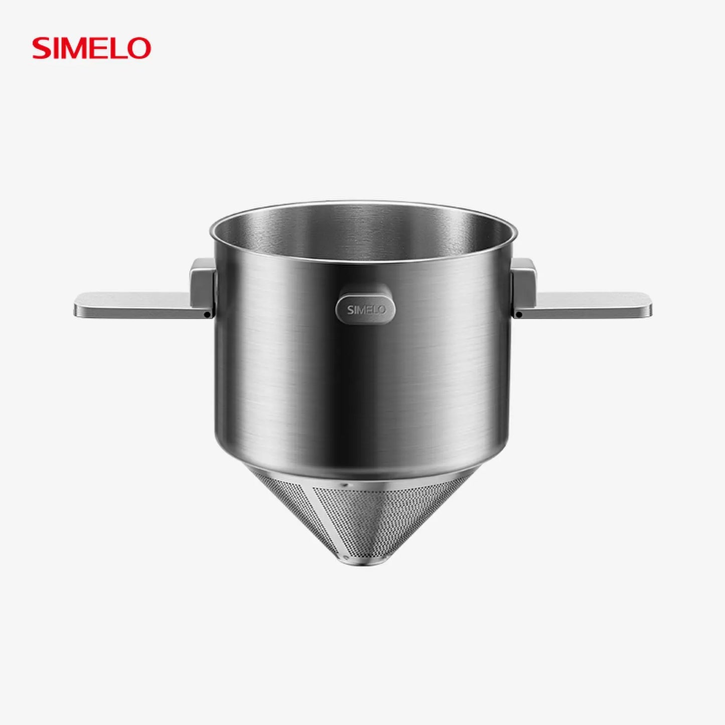 SIMELO Portable Full Body Stainless Steel Double-Layer Coffee Filter Foldable Reusable Hanging Ear Drip Filter for Coffee Lovers