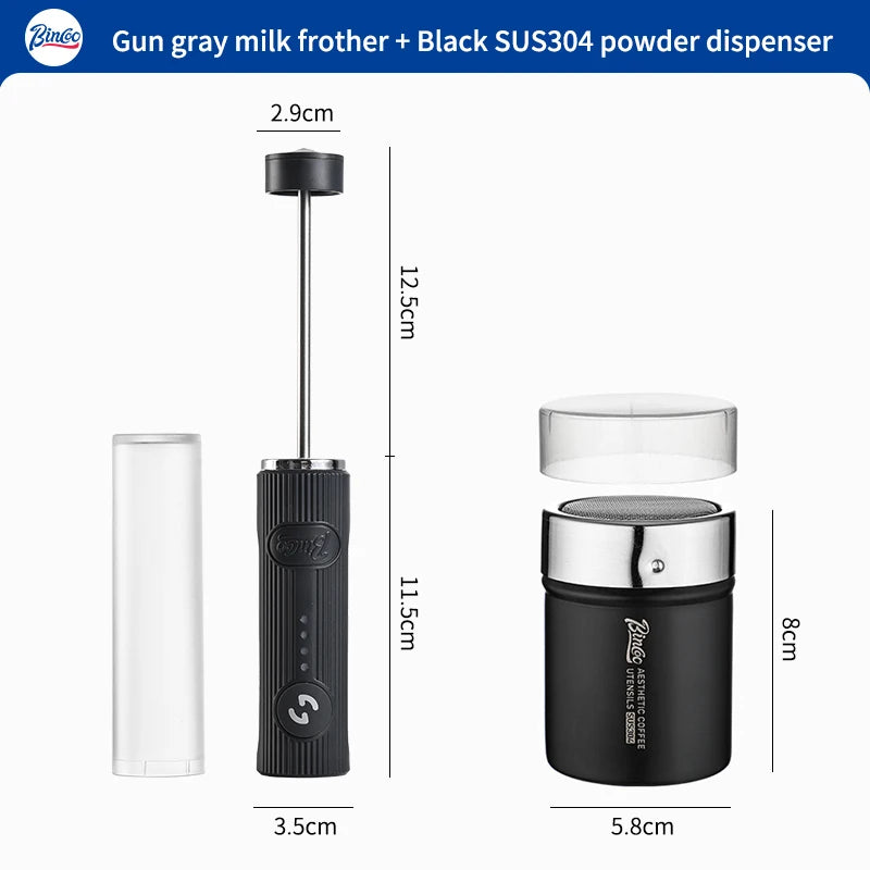 BINCOO Electric Milk Frother Wireless Handheld Blender Mini Coffee Maker Whisk Mixer Type-C Rechargeable Coffee Cappuccino Cream