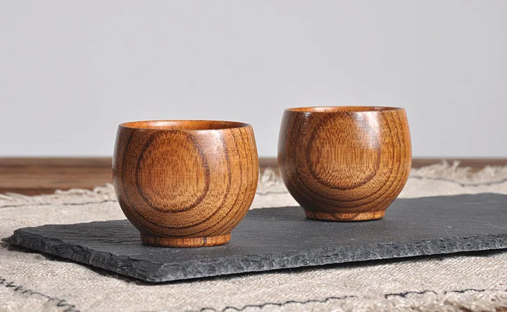 Home Wooden Craft Mini Tea Cup 50ml Coffee Mug