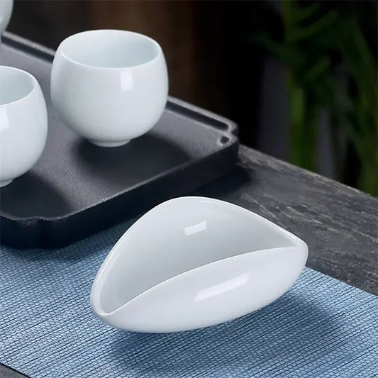 Coffee Bean Measuring Cup Ceramic Weighing Tray Coffee Powder Dosage Tray Suitable for Home Cafe Simple Coffee Tray Accessories