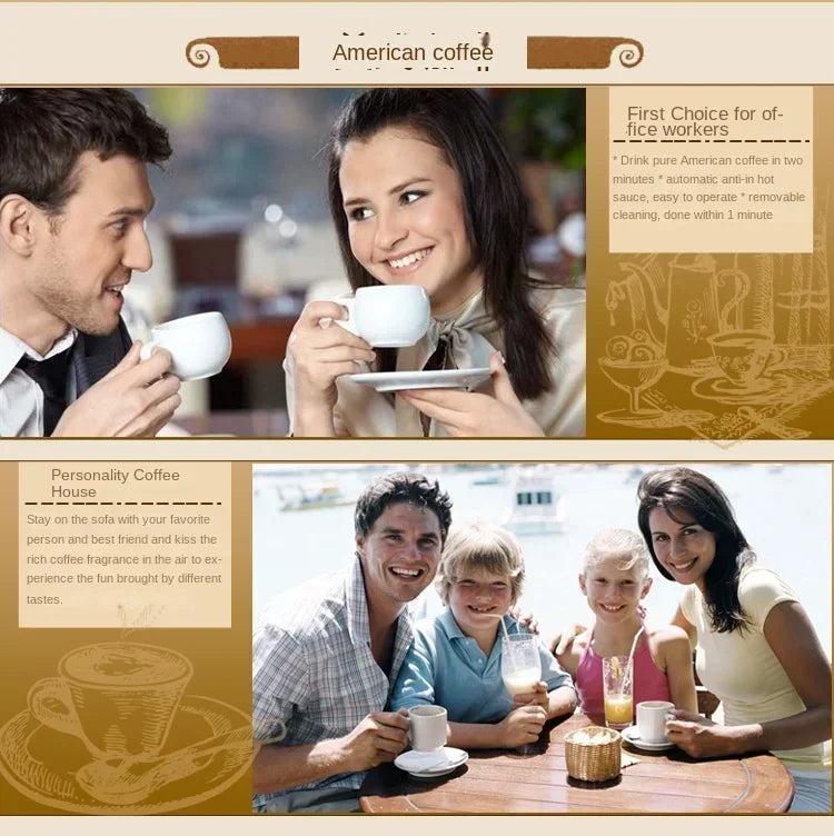 Coffee machine automatic household mini American drip coffee maker tea maker coffee maker espresso with grinder