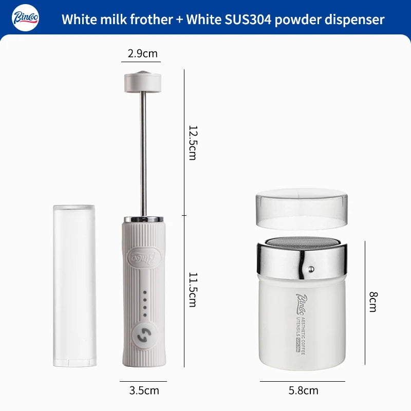 BINCOO Electric Milk Frother Wireless Handheld Blender Mini Coffee Maker Whisk Mixer Type-C Rechargeable Coffee Cappuccino Cream
