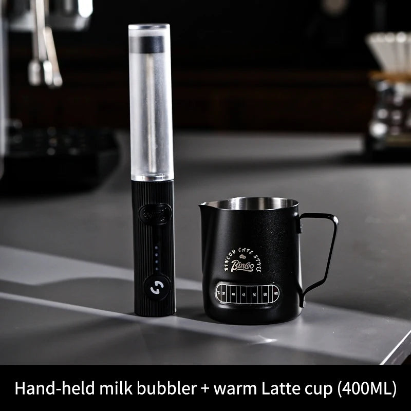 BINCOO Electric Milk Frother Wireless Handheld Blender Mini Coffee Maker Whisk Mixer Type-C Rechargeable Coffee Cappuccino Cream