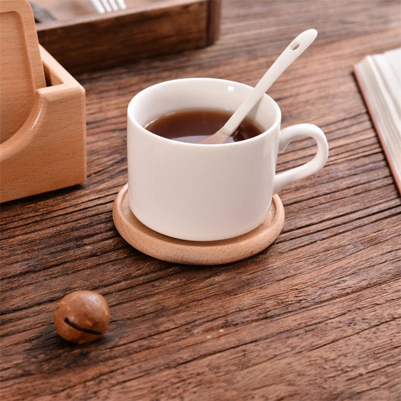 Tea Coasters for Coffee Wooden Coasters for Drinks Bottom for Drinking Cup Cup Coaster Wood Bottom for Pussy