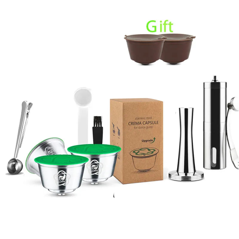 Stainless Steel Reusable Coffee Capsule for Nescafe Dolce Gusto Crema Expresso Coffee Maker Filter Pods Refillable