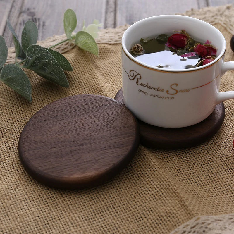 Tea Coasters for Coffee Wooden Coasters for Drinks Bottom for Drinking Cup Cup Coaster Wood Bottom for Pussy