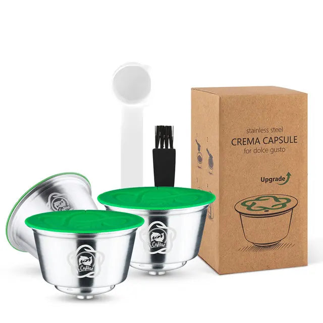 Stainless Steel Reusable Coffee Capsule for Nescafe Dolce Gusto Crema Expresso Coffee Maker Filter Pods Refillable