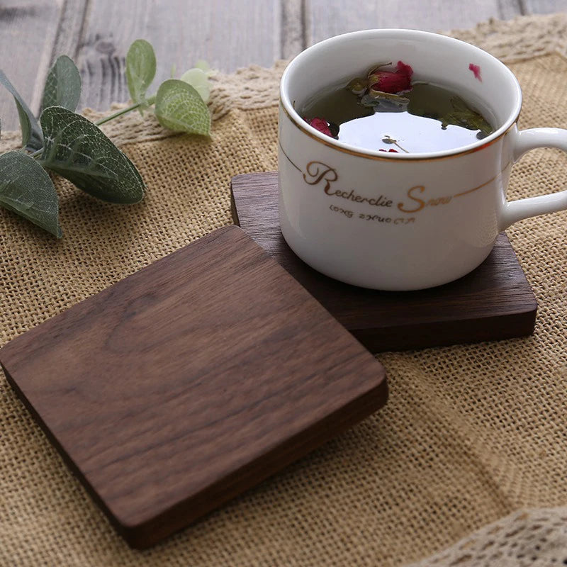 Tea Coasters for Coffee Wooden Coasters for Drinks Bottom for Drinking Cup Cup Coaster Wood Bottom for Pussy