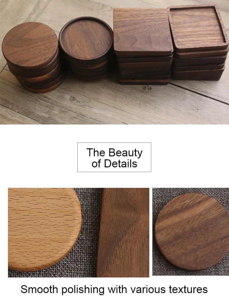 Tea Coasters for Coffee Wooden Coasters for Drinks Bottom for Drinking Cup Cup Coaster Wood Bottom for Pussy