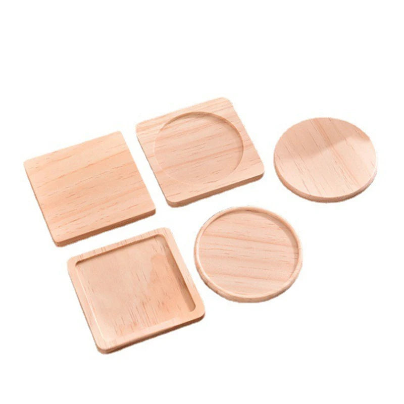 Tea Coasters for Coffee Wooden Coasters for Drinks Bottom for Drinking Cup Cup Coaster Wood Bottom for Pussy