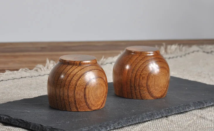 Home Wooden Craft Mini Tea Cup 50ml Coffee Mug