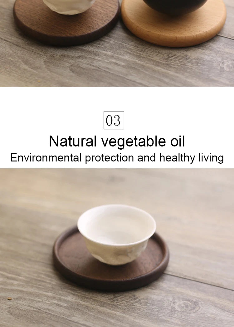 Tea Coasters for Coffee Wooden Coasters for Drinks Bottom for Drinking Cup Cup Coaster Wood Bottom for Pussy