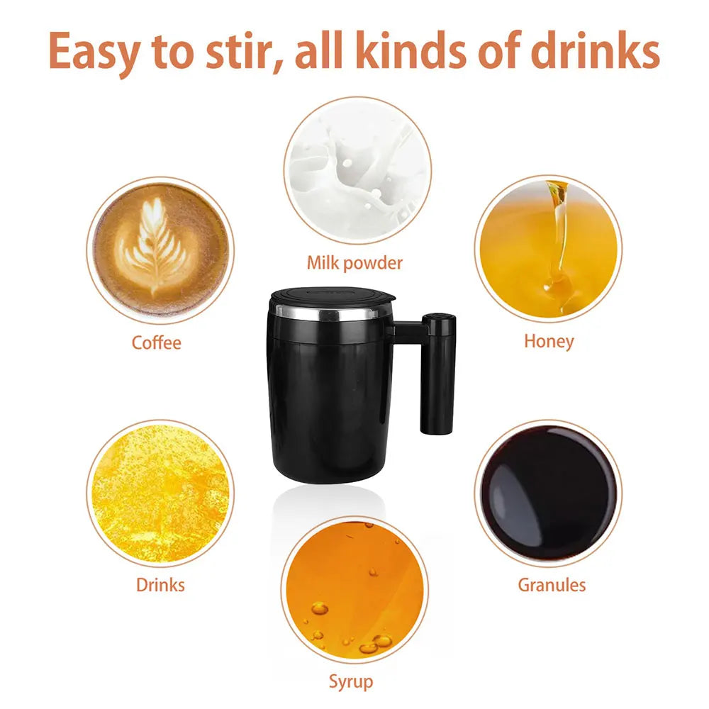 Automatic Self Stirring Magnetic Mug Rechargeable Stir Cup Stainless Steel Coffee Mixing Cup Blender Smart Mixer Shake Cup