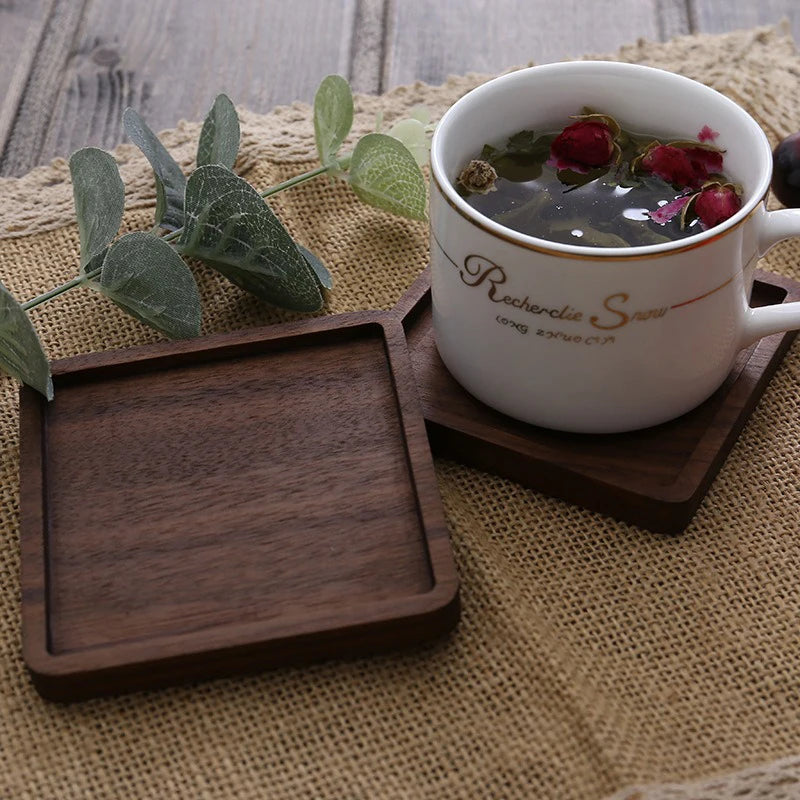 Tea Coasters for Coffee Wooden Coasters for Drinks Bottom for Drinking Cup Cup Coaster Wood Bottom for Pussy