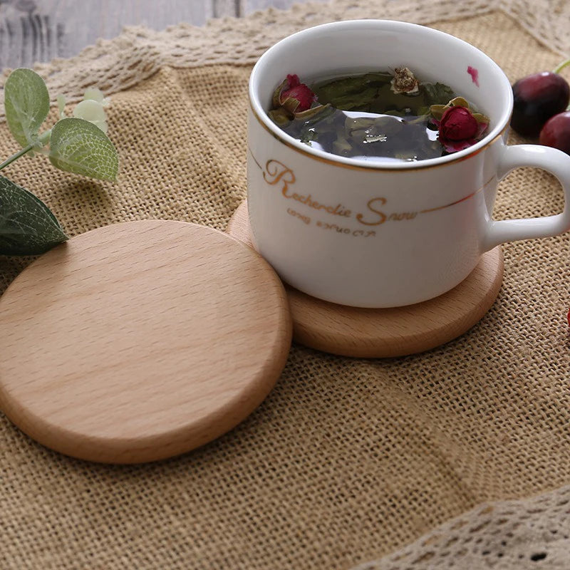 Tea Coasters for Coffee Wooden Coasters for Drinks Bottom for Drinking Cup Cup Coaster Wood Bottom for Pussy