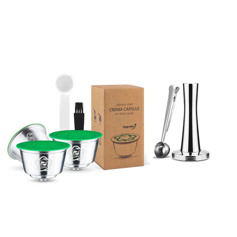 Stainless Steel Reusable Coffee Capsule for Nescafe Dolce Gusto Crema Expresso Coffee Maker Filter Pods Refillable