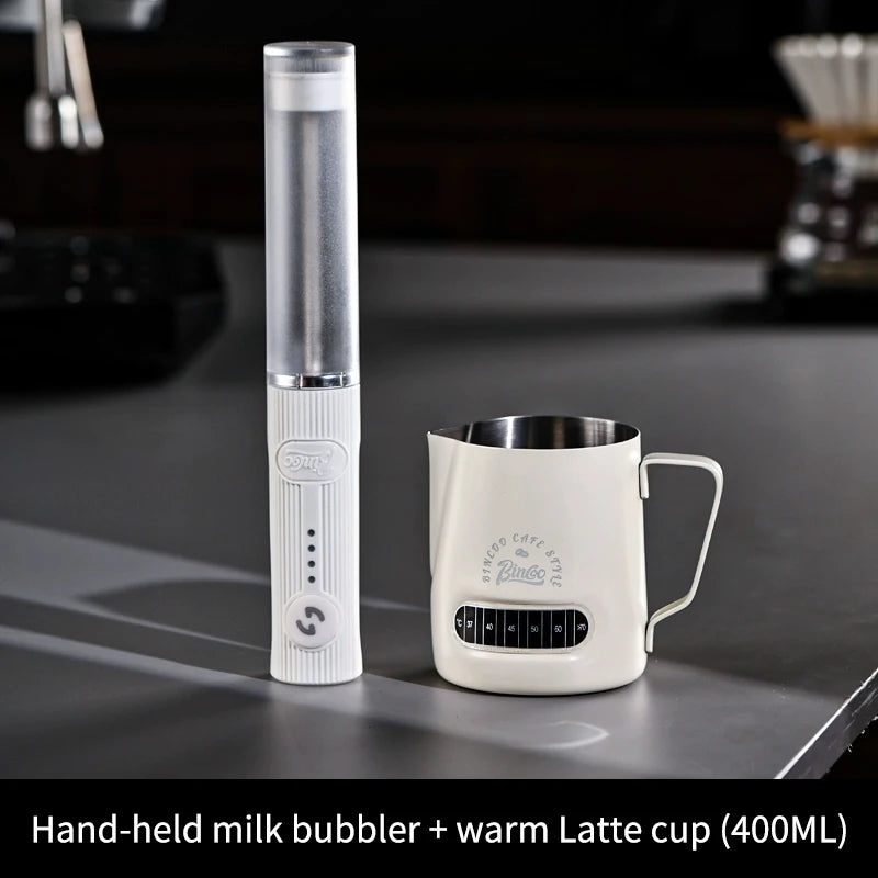 BINCOO Electric Milk Frother Wireless Handheld Blender Mini Coffee Maker Whisk Mixer Type-C Rechargeable Coffee Cappuccino Cream