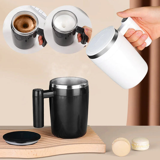 Automatic Self Stirring Magnetic Mug Rechargeable Stir Cup Stainless Steel Coffee Mixing Cup Blender Smart Mixer Shake Cup