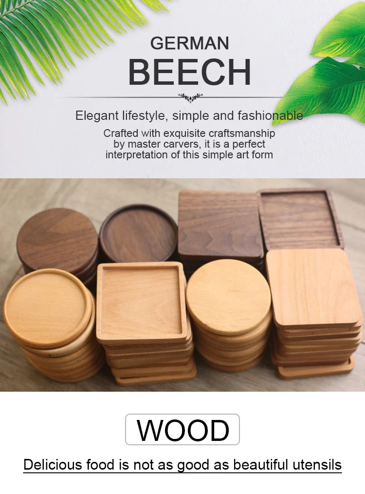 Tea Coasters for Coffee Wooden Coasters for Drinks Bottom for Drinking Cup Cup Coaster Wood Bottom for Pussy