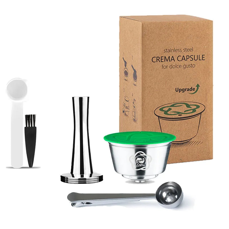 Stainless Steel Reusable Coffee Capsule for Nescafe Dolce Gusto Crema Expresso Coffee Maker Filter Pods Refillable