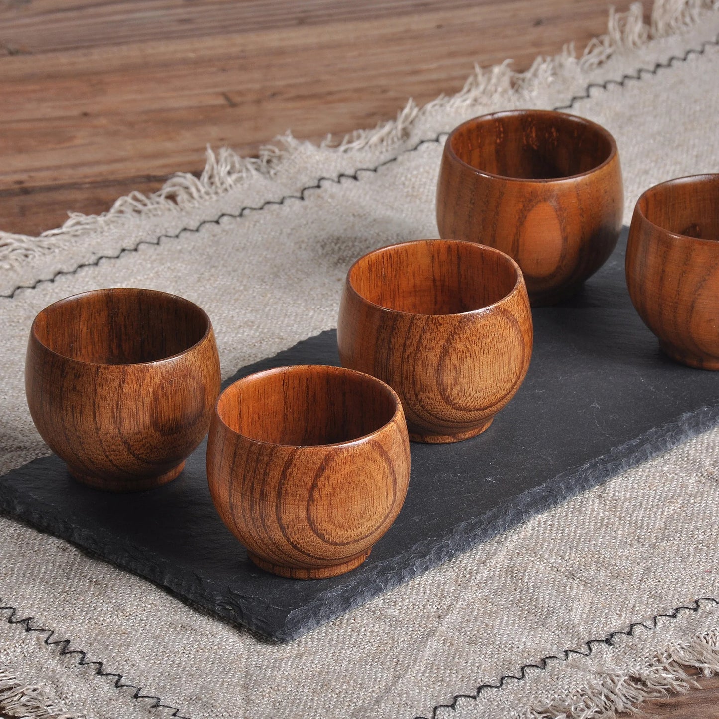 Home Wooden Craft Mini Tea Cup 50ml Coffee Mug
