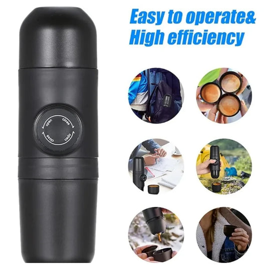 Travel Outdoor 140ml Espresso Coffee Maker Mini Hand Press Manual Coffee Machine Portable Capsule Coffee Maker Maker Ideal Gift