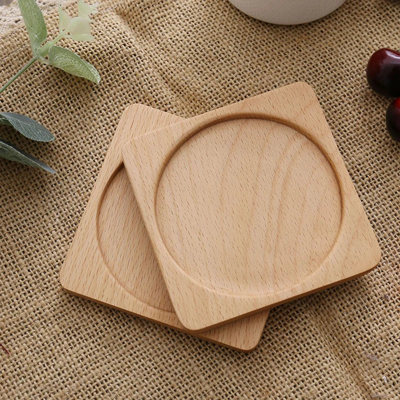 Tea Coasters for Coffee Wooden Coasters for Drinks Bottom for Drinking Cup Cup Coaster Wood Bottom for Pussy
