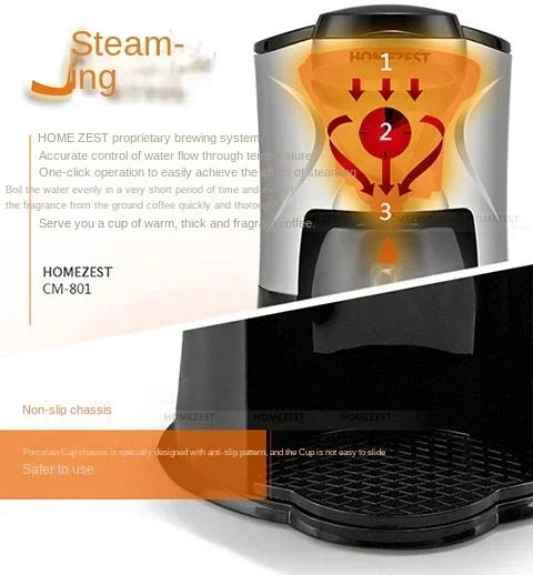 Coffee machine automatic household mini American drip coffee maker tea maker coffee maker espresso with grinder
