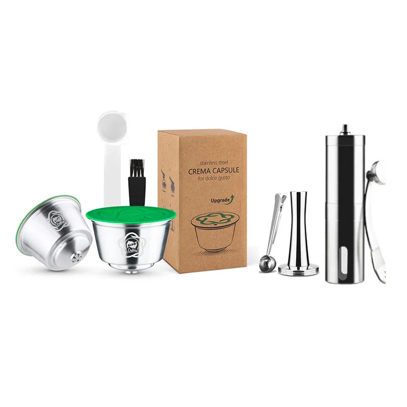Stainless Steel Reusable Coffee Capsule for Nescafe Dolce Gusto Crema Expresso Coffee Maker Filter Pods Refillable