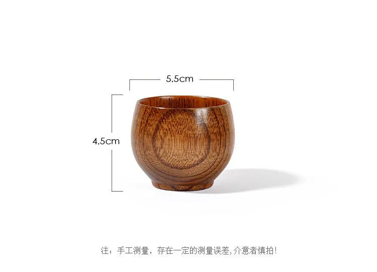 Home Wooden Craft Mini Tea Cup 50ml Coffee Mug