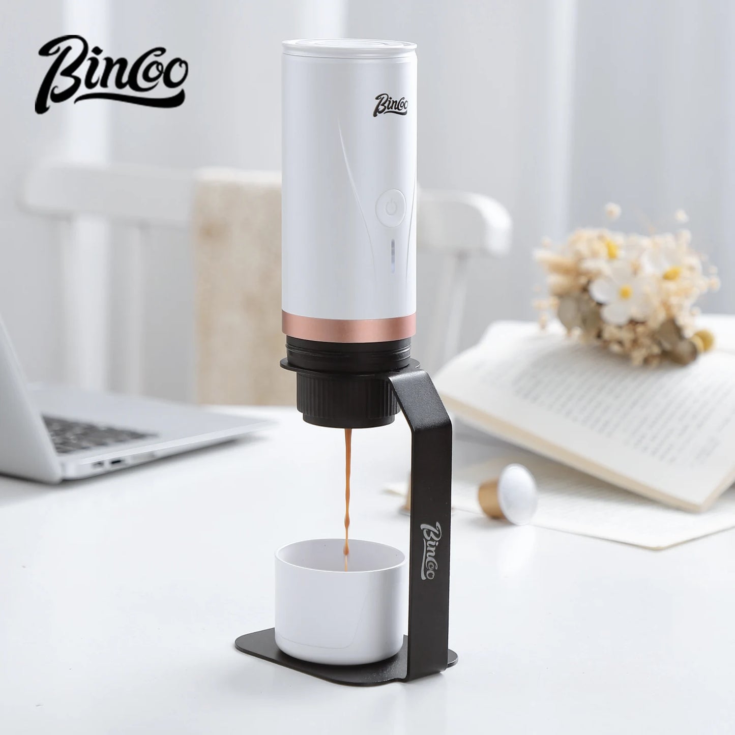 Wireless Electric Portable Espresso Coffee Machine for Car & Home Camping Coffee Maker 2-in-1 Capsule Powder Travel Coffee Maker