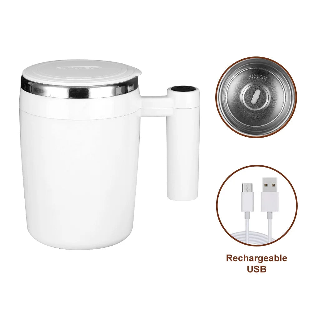 Automatic Self Stirring Magnetic Mug Rechargeable Stir Cup Stainless Steel Coffee Mixing Cup Blender Smart Mixer Shake Cup