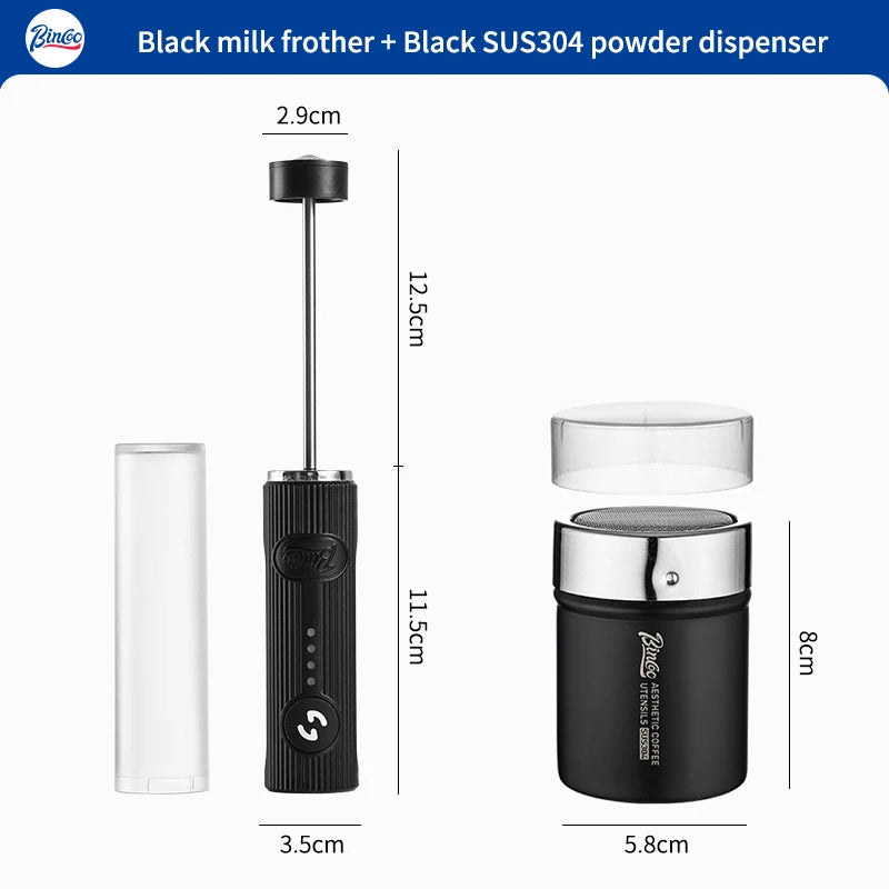 BINCOO Electric Milk Frother Wireless Handheld Blender Mini Coffee Maker Whisk Mixer Type-C Rechargeable Coffee Cappuccino Cream
