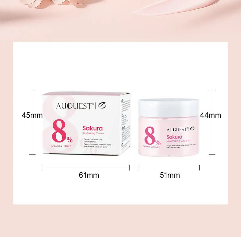 AUQUEST Sakura Revitalizing Face Cream Whitening Dark Spots Removal Hydrating Shrink Pores Facial Cream Skin Care Products