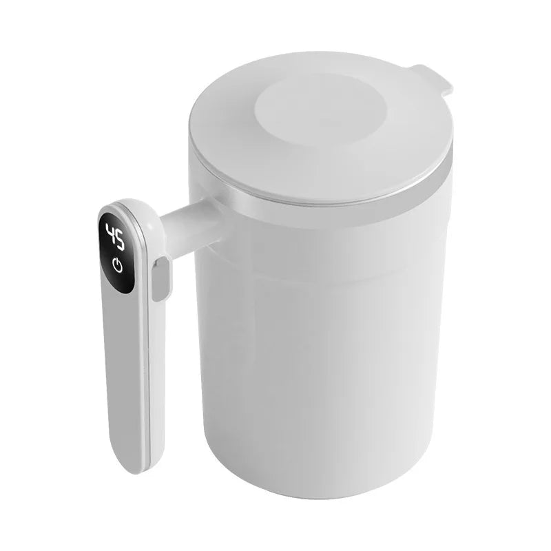 Digital Display Magnetic Rotating Rechargeable Milk Coffee Stirring Cup