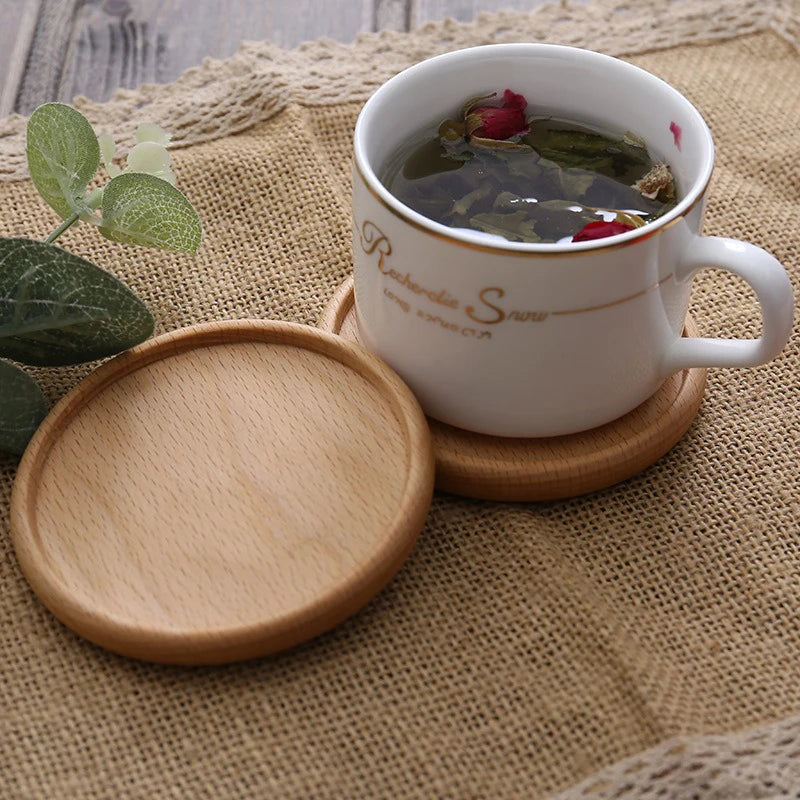 Tea Coasters for Coffee Wooden Coasters for Drinks Bottom for Drinking Cup Cup Coaster Wood Bottom for Pussy