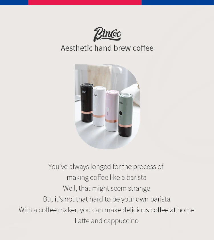 Wireless Electric Portable Espresso Coffee Machine for Car & Home Camping Coffee Maker 2-in-1 Capsule Powder Travel Coffee Maker