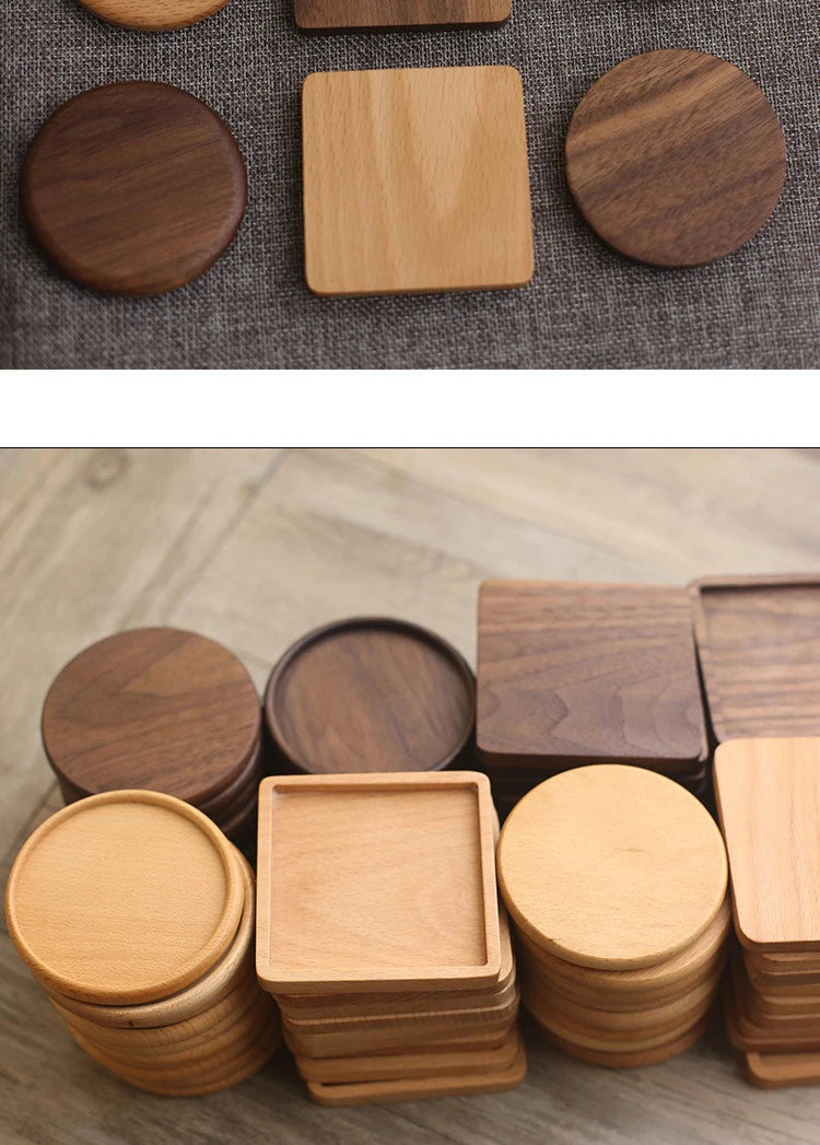 Tea Coasters for Coffee Wooden Coasters for Drinks Bottom for Drinking Cup Cup Coaster Wood Bottom for Pussy