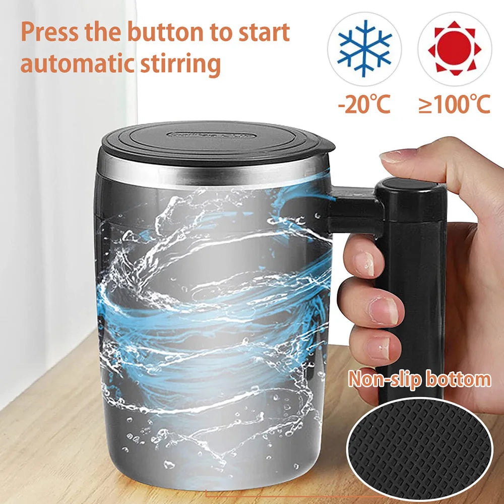 Automatic Self Stirring Magnetic Mug Rechargeable Stir Cup Stainless Steel Coffee Mixing Cup Blender Smart Mixer Shake Cup