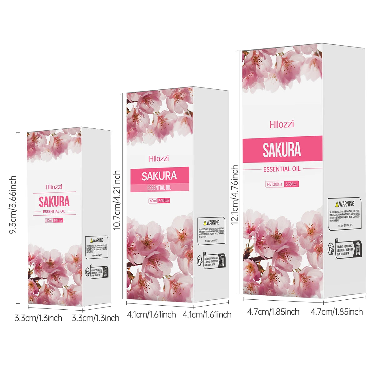 Sakura essential oil, massage oil for face, hair, nails, body, DIY soap and candle, can be used with aromatherapy machine.