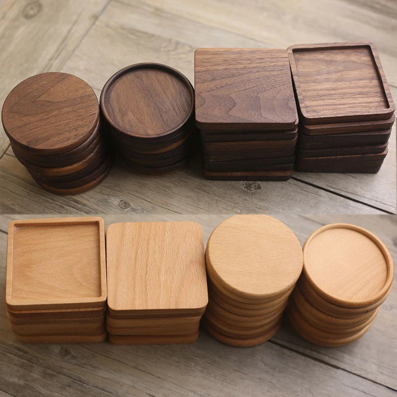 Tea Coasters for Coffee Wooden Coasters for Drinks Bottom for Drinking Cup Cup Coaster Wood Bottom for Pussy