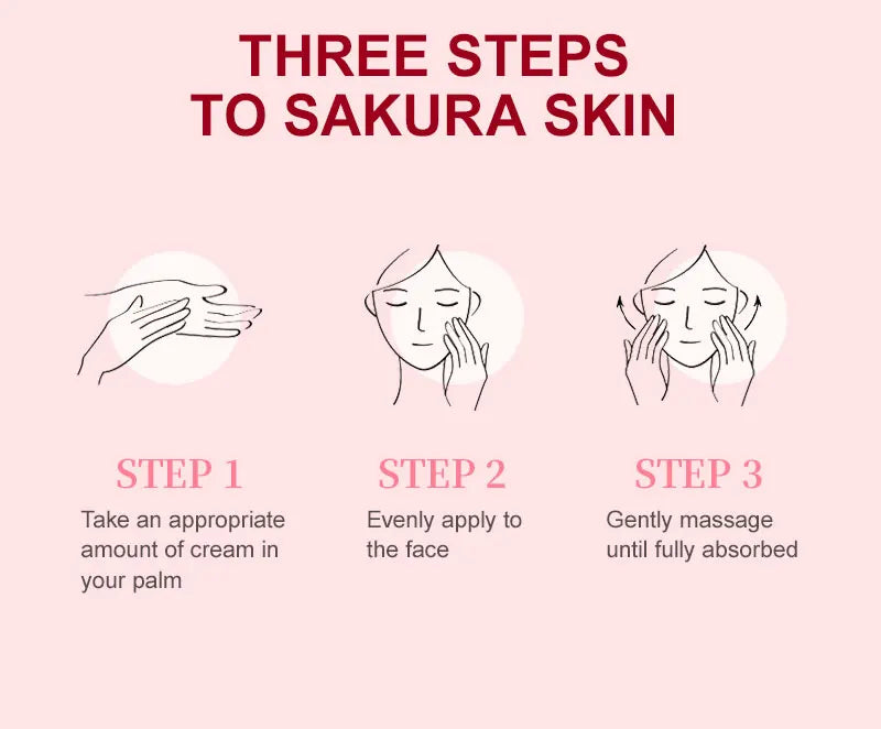 AUQUEST Sakura Revitalizing Face Cream Whitening Dark Spots Removal Hydrating Shrink Pores Facial Cream Skin Care Products