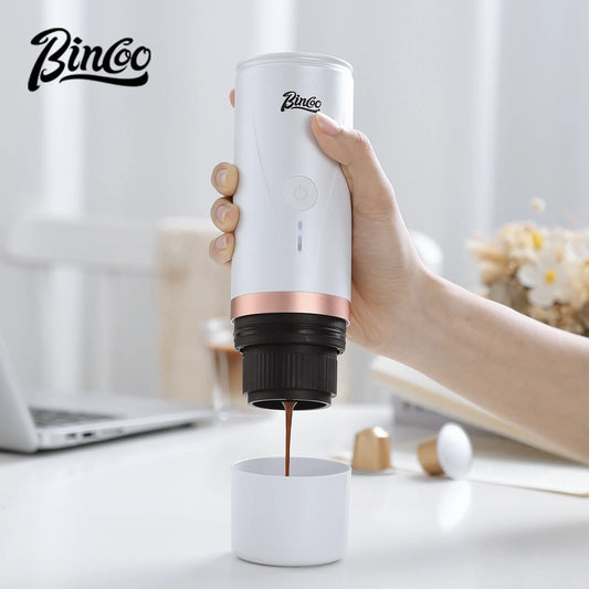 Wireless Electric Portable Espresso Coffee Machine for Car & Home Camping Coffee Maker 2-in-1 Capsule Powder Travel Coffee Maker