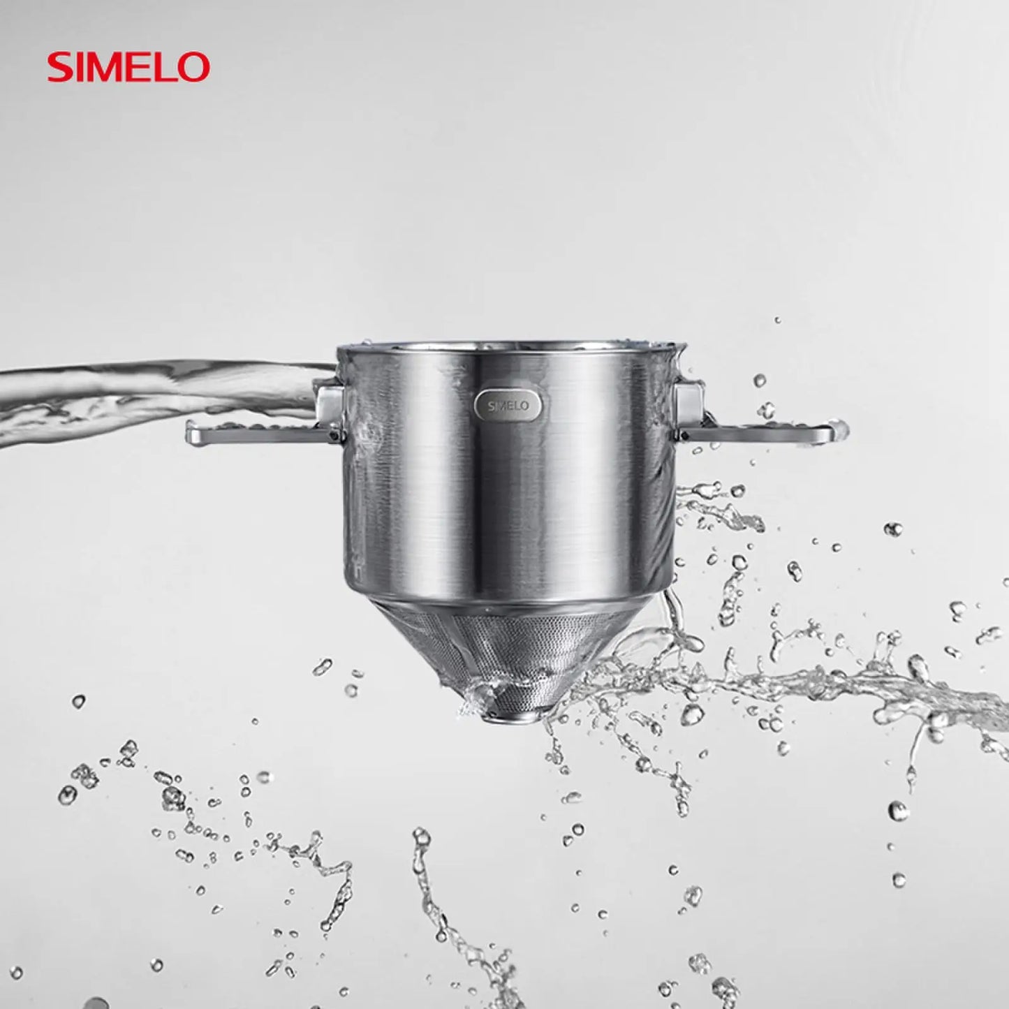 SIMELO Portable Full Body Stainless Steel Double-Layer Coffee Filter Foldable Reusable Hanging Ear Drip Filter for Coffee Lovers