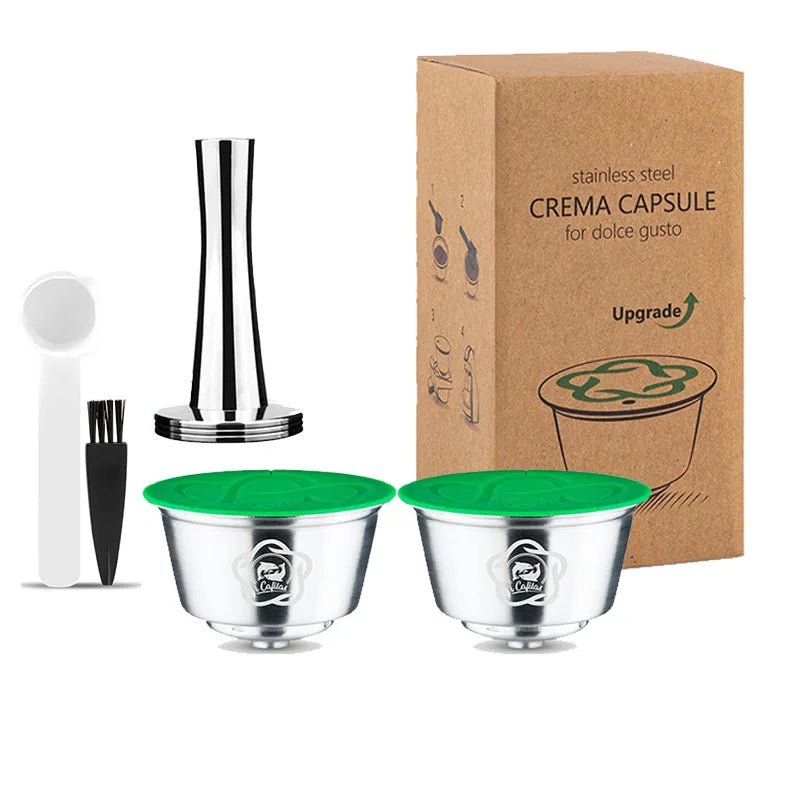 Stainless Steel Reusable Coffee Capsule for Nescafe Dolce Gusto Crema Expresso Coffee Maker Filter Pods Refillable